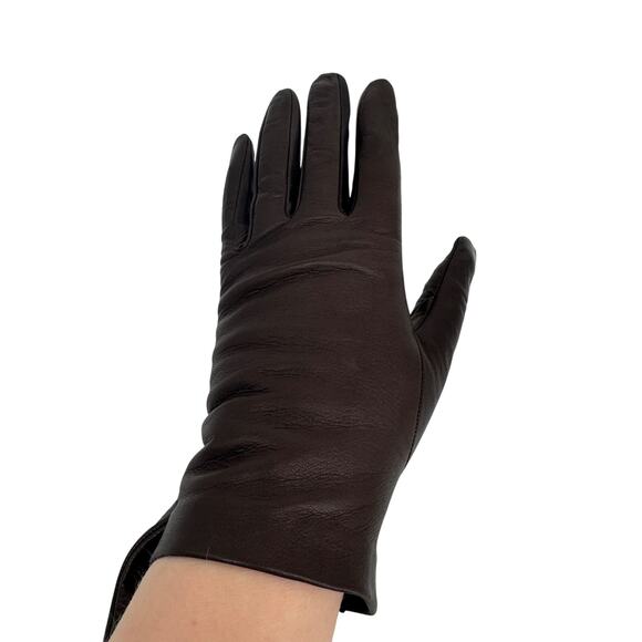 True Vintage‎ Leather Gloves Women's Size 7 Soft Buttery Leather - Picture 2 of 6